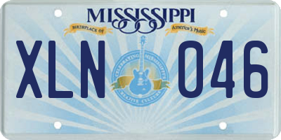 MS license plate XLN046