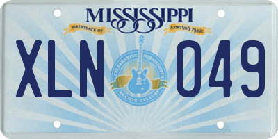 MS license plate XLN049