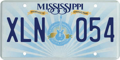 MS license plate XLN054