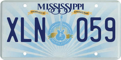 MS license plate XLN059