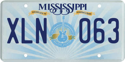 MS license plate XLN063