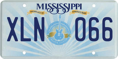MS license plate XLN066