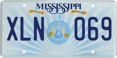 MS license plate XLN069