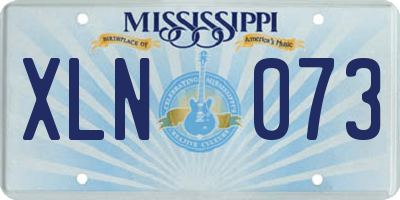 MS license plate XLN073