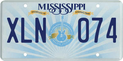 MS license plate XLN074