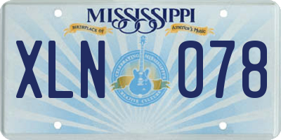MS license plate XLN078