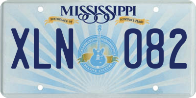 MS license plate XLN082