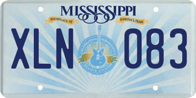 MS license plate XLN083
