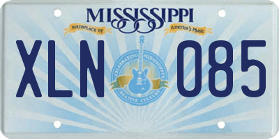 MS license plate XLN085