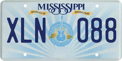 MS license plate XLN088