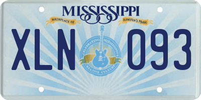 MS license plate XLN093