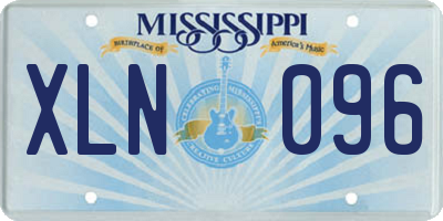MS license plate XLN096