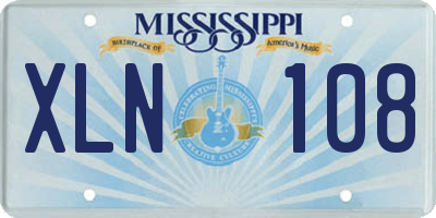 MS license plate XLN108