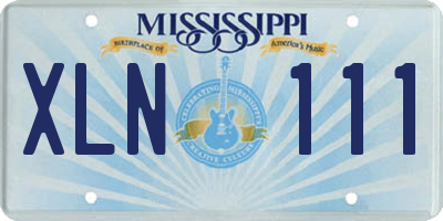 MS license plate XLN111