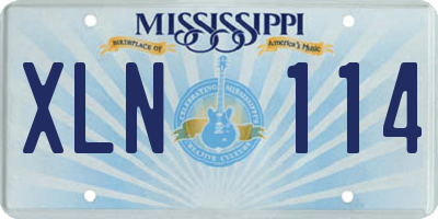MS license plate XLN114