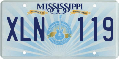 MS license plate XLN119