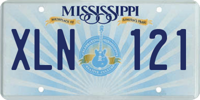 MS license plate XLN121