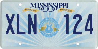 MS license plate XLN124