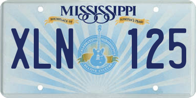 MS license plate XLN125