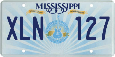 MS license plate XLN127