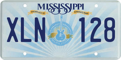 MS license plate XLN128