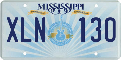 MS license plate XLN130