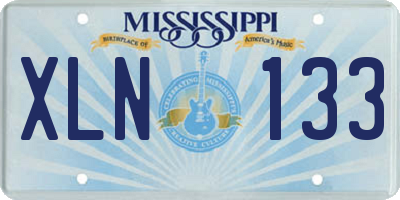 MS license plate XLN133