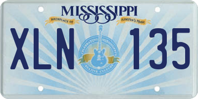 MS license plate XLN135