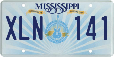 MS license plate XLN141