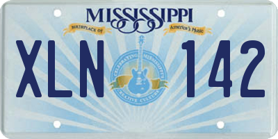 MS license plate XLN142