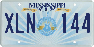 MS license plate XLN144
