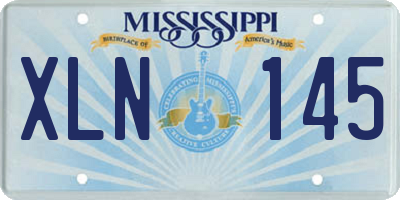 MS license plate XLN145