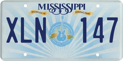 MS license plate XLN147