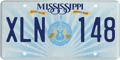 MS license plate XLN148