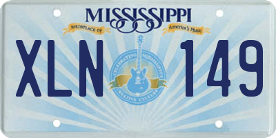 MS license plate XLN149