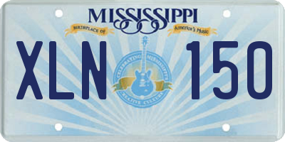 MS license plate XLN150