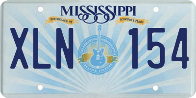 MS license plate XLN154