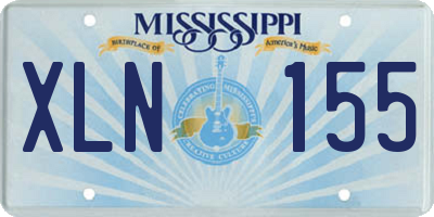 MS license plate XLN155
