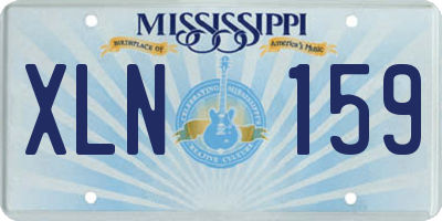 MS license plate XLN159