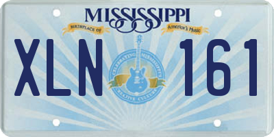 MS license plate XLN161