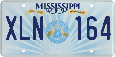 MS license plate XLN164