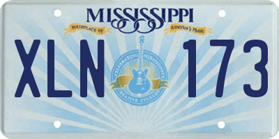 MS license plate XLN173