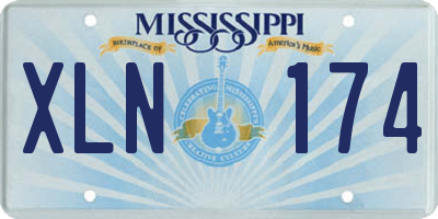 MS license plate XLN174