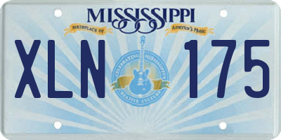 MS license plate XLN175