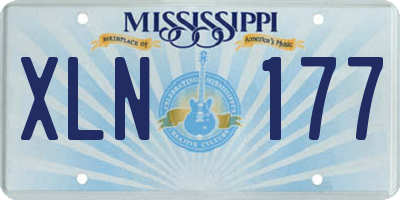 MS license plate XLN177