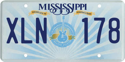 MS license plate XLN178