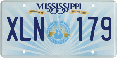 MS license plate XLN179