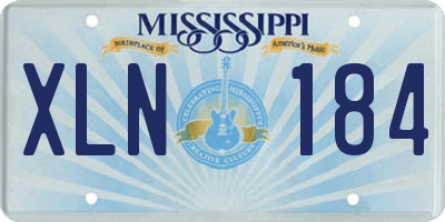 MS license plate XLN184