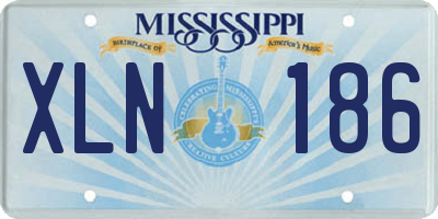 MS license plate XLN186