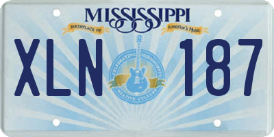 MS license plate XLN187